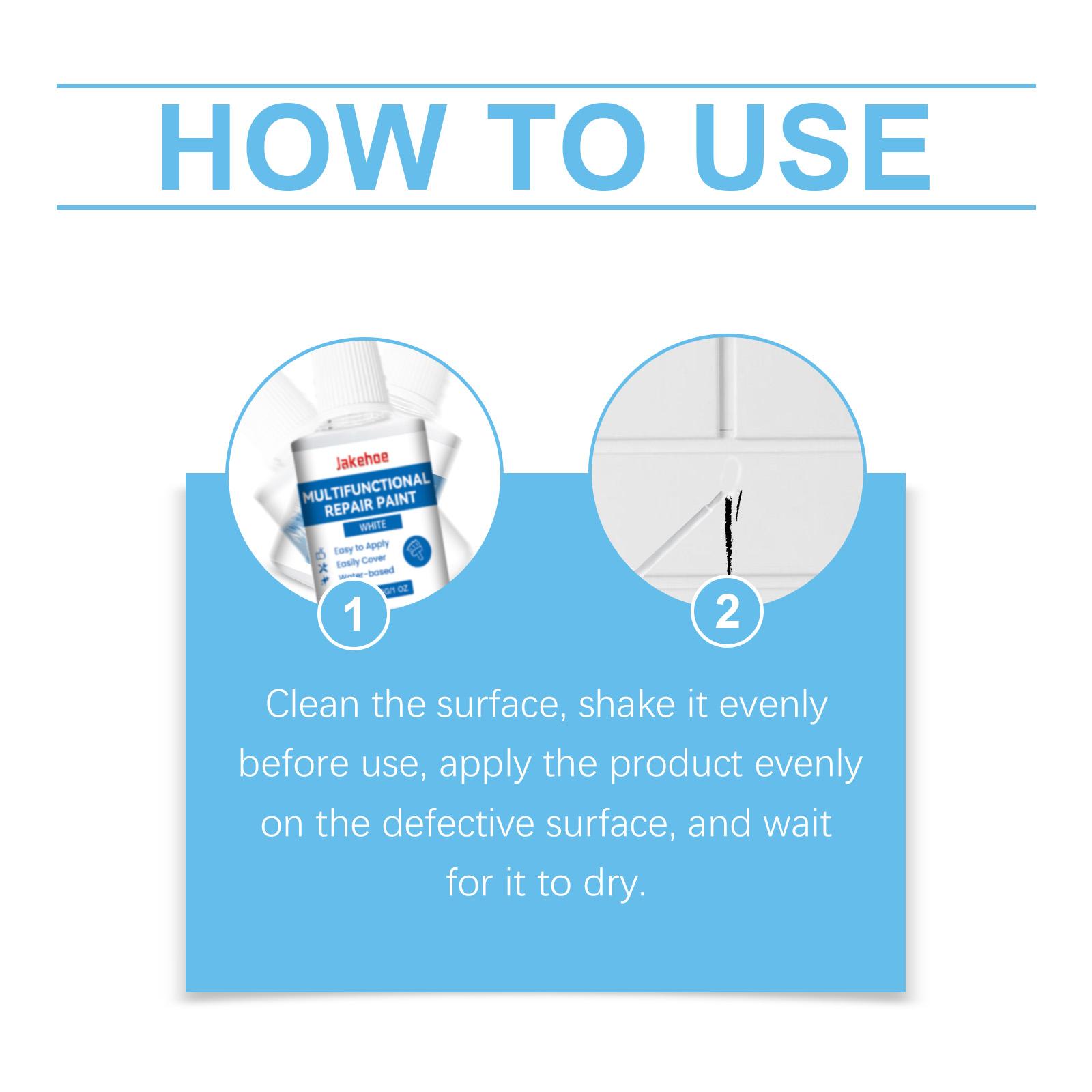 White Touch Up Paint, Furniture Cabinets Wall PaintPen, Multi-Surface Touch Up Pen, Quick-Dry White Porcelain Paint for Scratches and Spots on Dresser, Door, Floor, Appliance and Bathtub