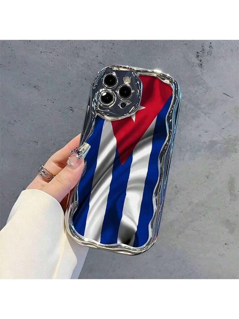 Cuban Flag Mobile Phone Case, Designed With Vibrant Colors And A Star Emblem, Suitable for iPhone17/iPhone17 air/iPhone17 pro/iPhone17 pro max/16 Pro Max/15 Pro Max/14 Pro Max/13 Pro Max/12 Pro Max/11 Pro Max , Compatible With Samsung Galaxy Series A54/A5