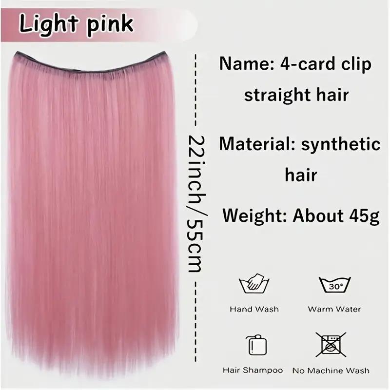 Extra Long 55.5cm One Piece Clip In Hair Extensions Long Straight Synthetic Hairpiece Easy Application For Daily And Festival Wear