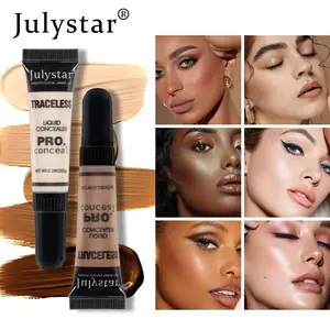 6 Colors Liquid Concealer, Lightweight Buildable Coverage, Traceless Cream Concealer, Natural Daily Makeup, Beauty Cream
