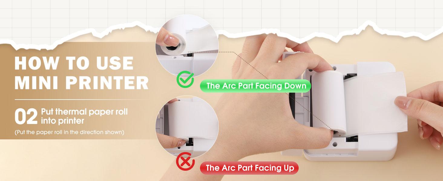 Print Pods Mini Printer, Thermal Inkless Sticker Maker With 10 Rolls Printing Paper, Pocket Printpod For Phone, Portable Printer For Notes, Flashcards, Journal, DIY, Compatible With iOS & Android