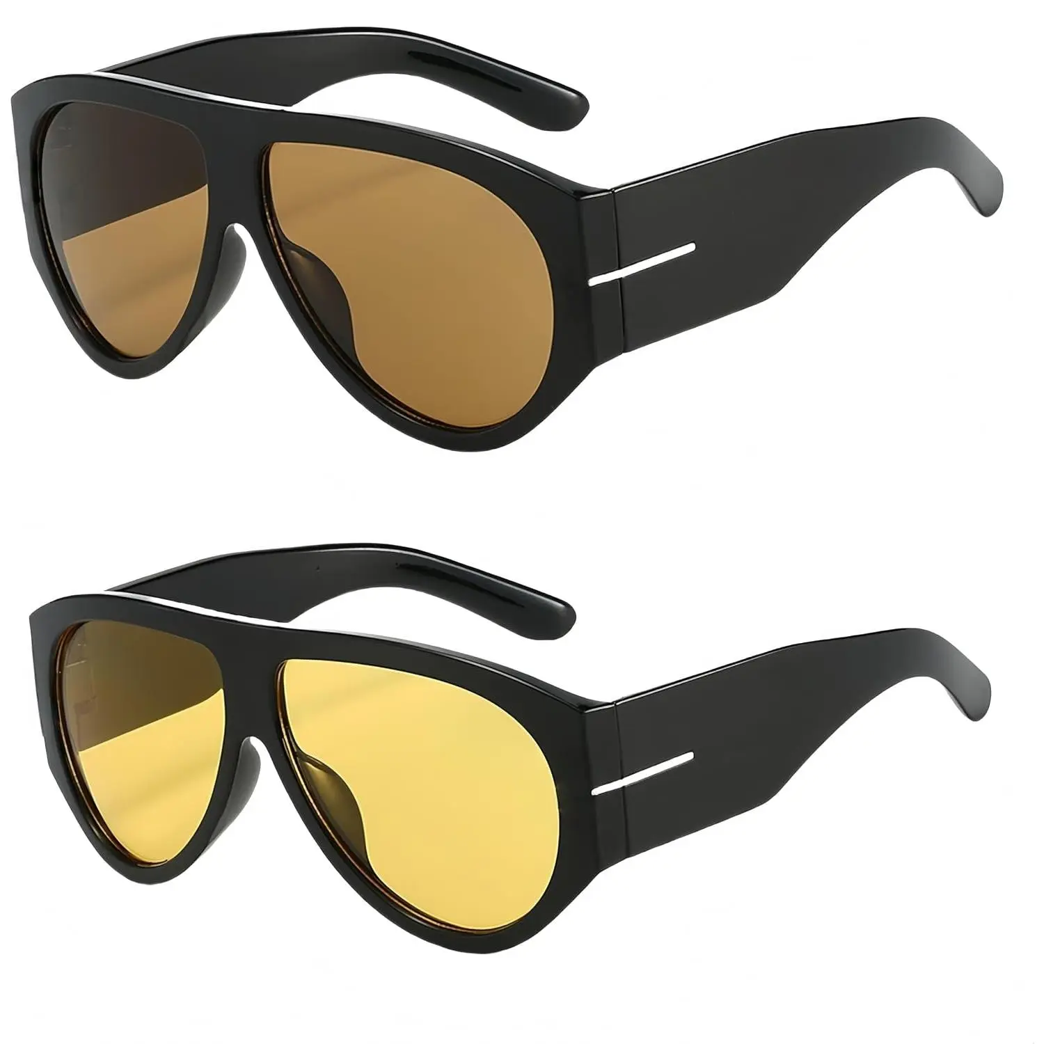 3-Pack  Aviator Sunglasses, Retro Frame UV400 Protection Unisex (Women & Men) Bulk Party Accessories