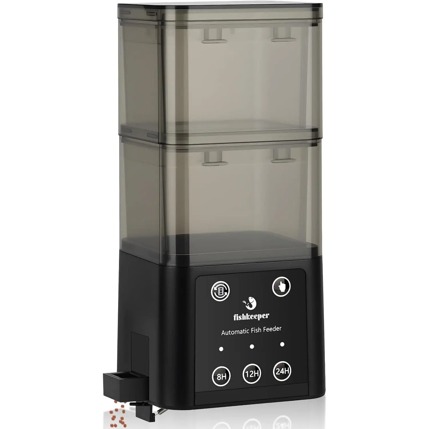 Automatic Fish Feeder for Aquarium, 520ML with 8H/10H/24H Adjustable Timer