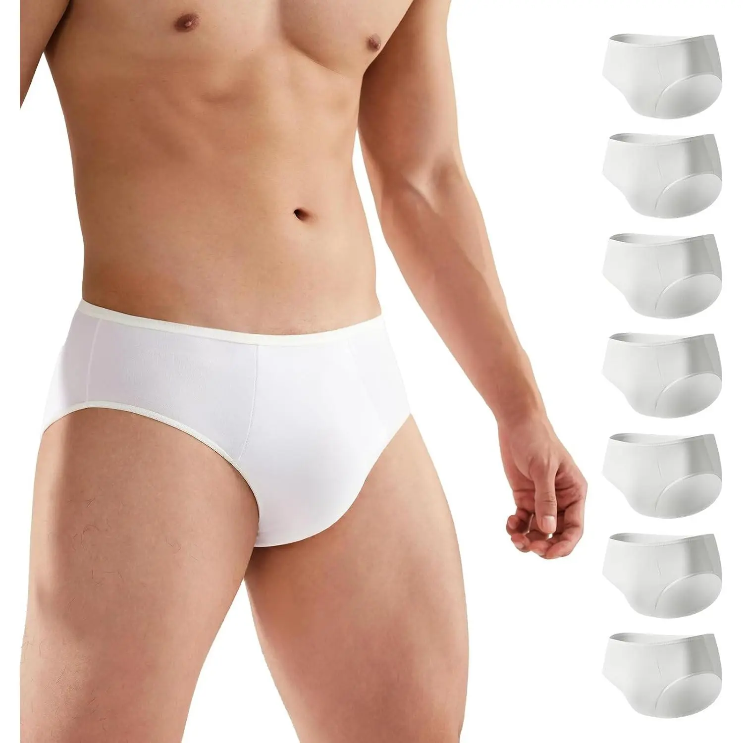 7/14 Pack Mens Disposable Underwear, Breathable Briefs Portable for Travel Ready Gym Essentials