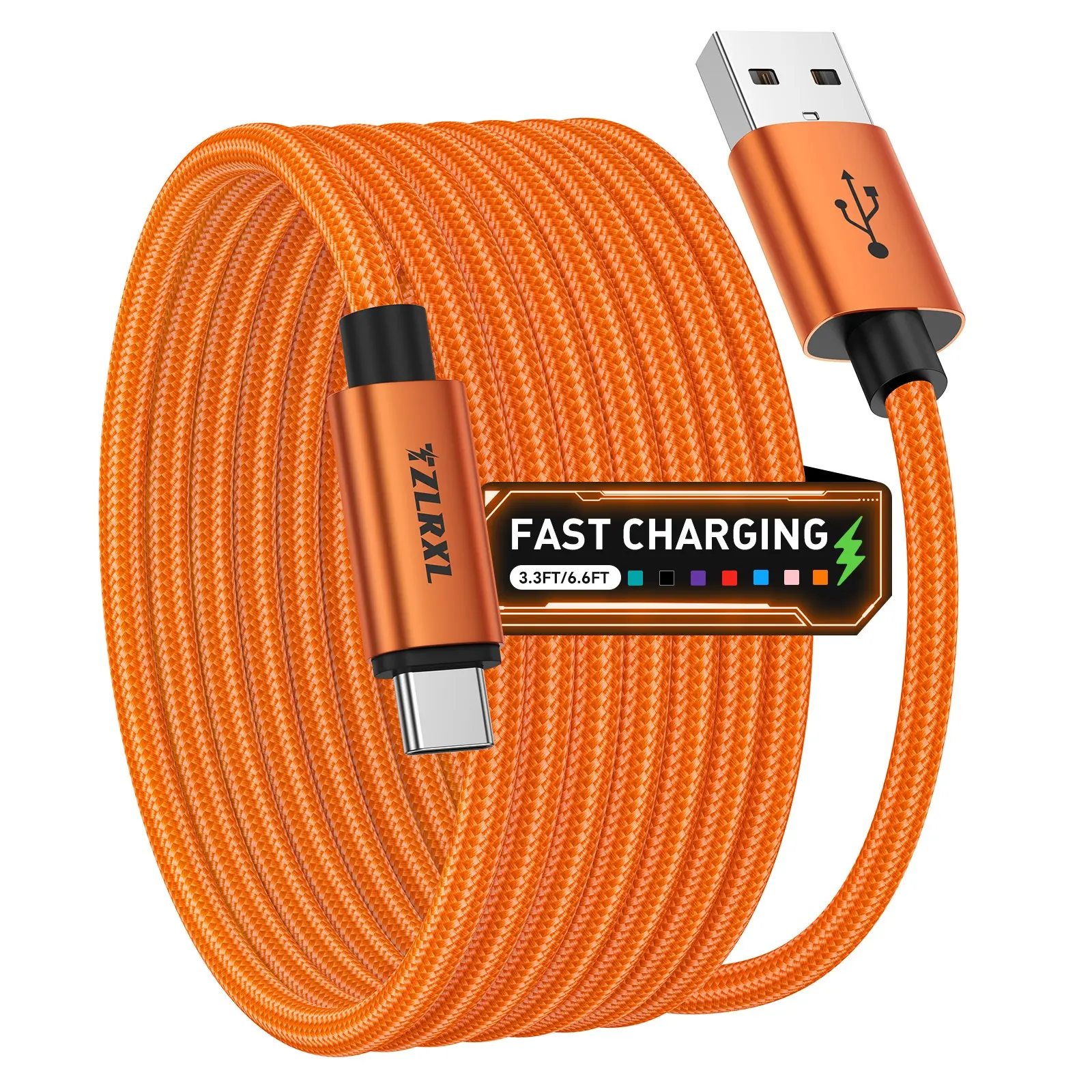 USB-C Fast Charging Data Cable, Compatible with Samsung, iPhone, and All USB-C Devices, Durable Braided High-Speed Sync Cable