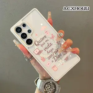 Magnetic Protective Case Soft Devotion Spanish Quote for SAMSUNG S26 ULTRA S25 S24 S23 S22,Vintage Vibes Shockproof,Aesthetic,Silicone,Lightweight,and Scratch Resistant