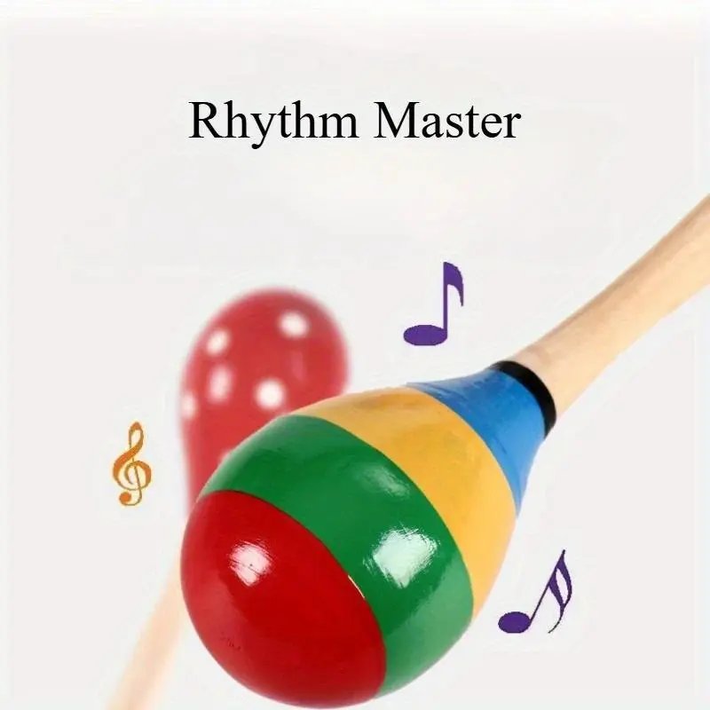 Wooden Sand Hammer, Large/Small Wooden Sand Hamme | Orff Percussion Instrument-Unfinished Wooden Surface-DIY,Great Holiday Gift