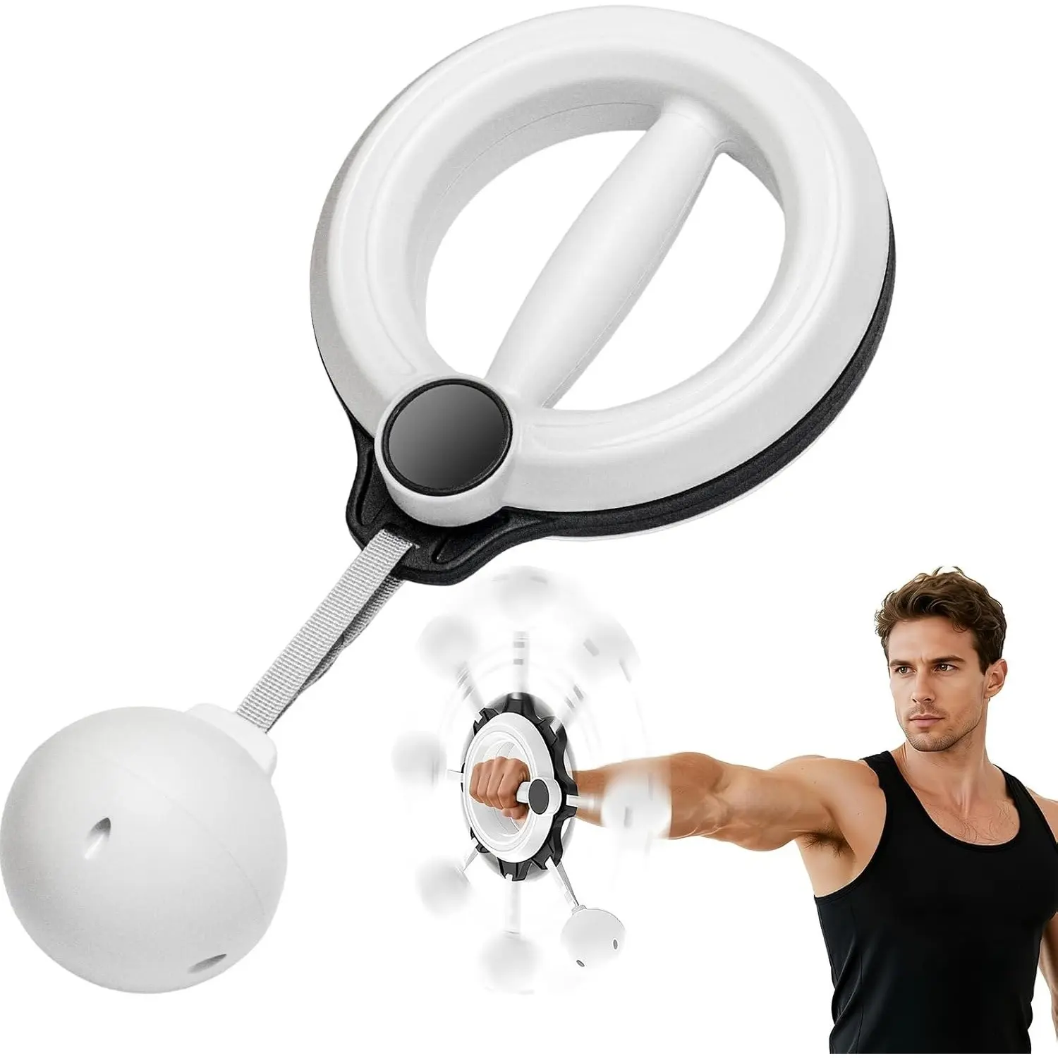 Portable Arm Trainer, Arm Twist Trainer for Men and Women, 360-Degree Forearm Exercise Device, Shoulder and Chest Workout Equipment, Home Gym and Fitness Studio Use
