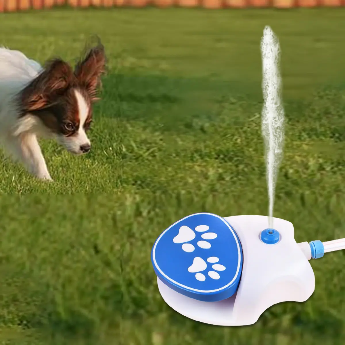 Step-On Plastic Dog Sprinkler Water Fountain - Interactive Backyard Dog Toy, Automatic Refillable Summer Cool-Down Pet Accessory, dealsforyoudays