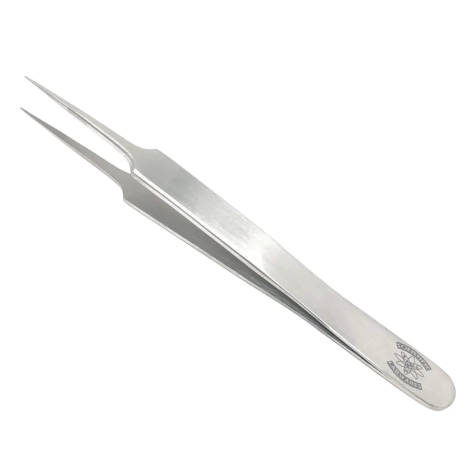 Stainless Steel Fine Tip Lab Tweezers-Forceps, ISO Certified High Precision Straight Tapered 5-Tool Set for Home Organization, Microscopy Tasks