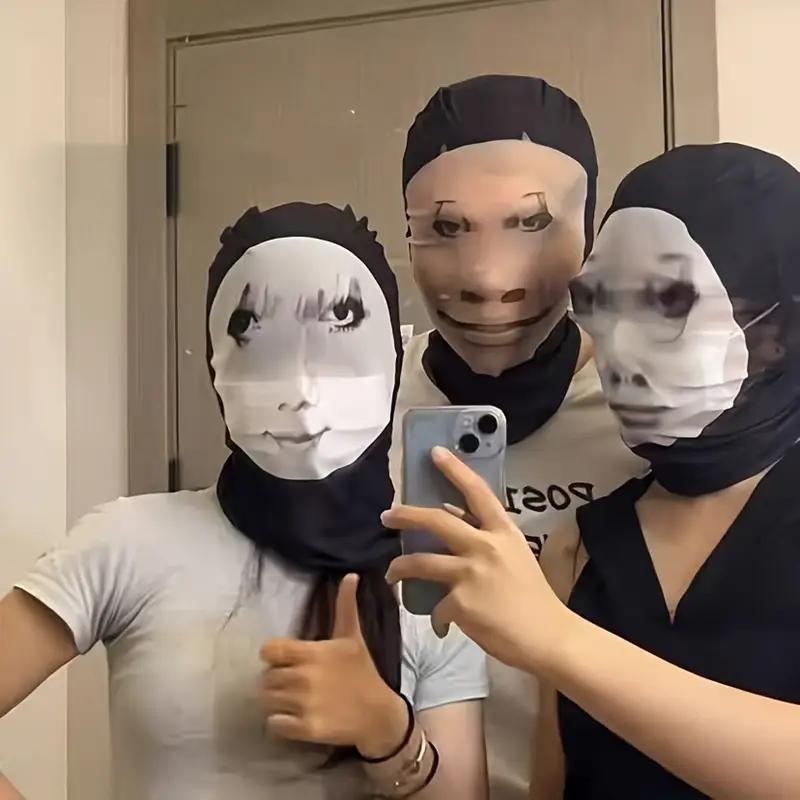 3 Pieces Dragon Masks, Funny Costume Masks for Parties, Ideal for Dress Up, Delivery Man Costume Accessories, Halloween