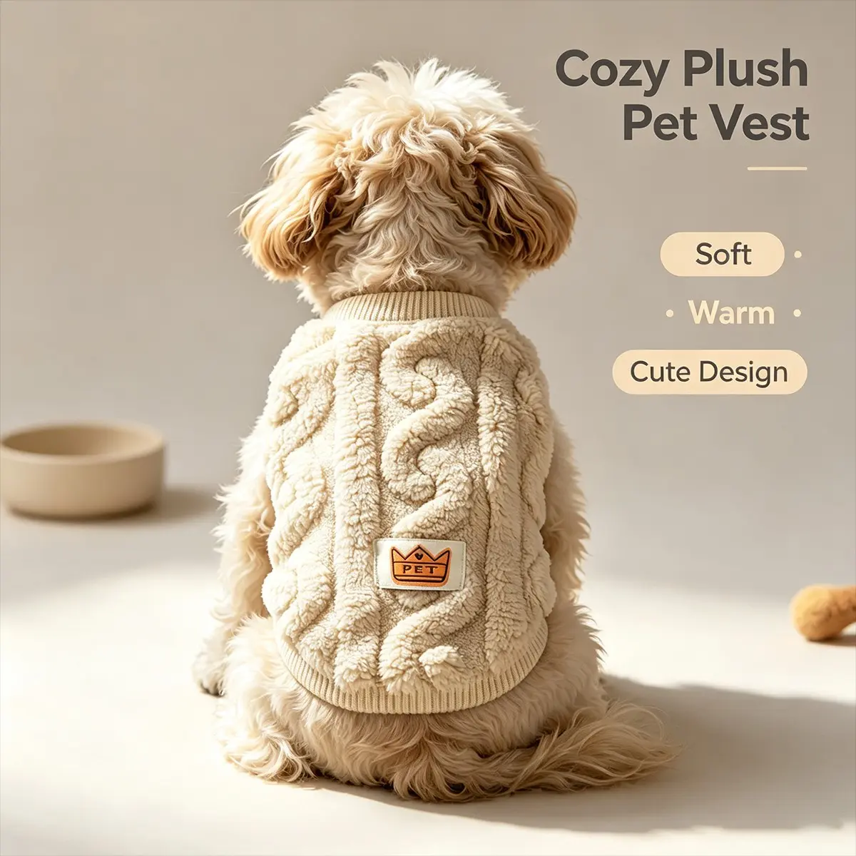 New Fall Winter Thick Knit Pet Sweater, Soft Skin-Friendly Anti-Shed, Slim Fit Breathable, Small Dogs Cats Home Outdoor Warm Coat