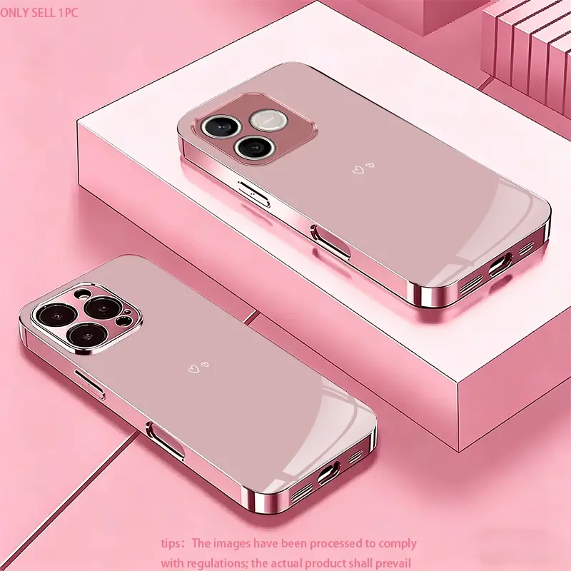 Minimalist and gentle double heart phone case for Honor X8D 4G/600 Lite/600 Pro/X6D 5G Full coverage, stylish and luxurious, high-value protective case