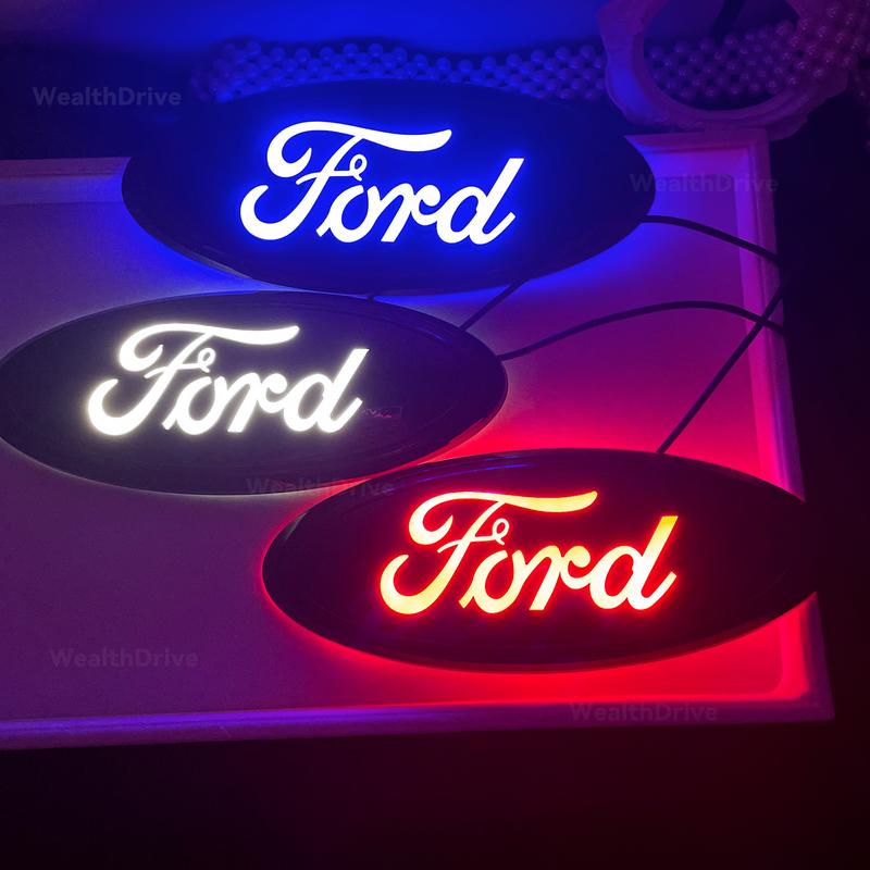 For Ford F150 Raptor Edge Explorer Grille Emblem LED Car Emblem Light Rear Light Car Emblem Car Accessories Car Stuff Truck Accessories Truck Stuff Car Decor Trim Lights