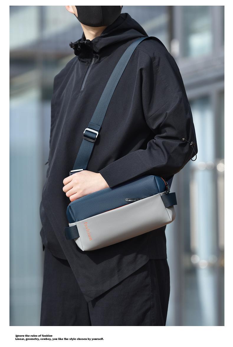 2026 New Trendy Cool Men's Bag, Crossbody Motorcycle Bag, Street Style Sports Car Crossbody Men's Bag, Waterproof Leather Chest Bag for Men