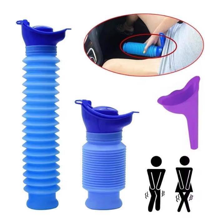 Urinal Car Urinal Bucket 750 ML Portable Reusable Shrinkable Standing Urine Leak Feature for Travel Camping Outdoor Use Adult Model 750ML