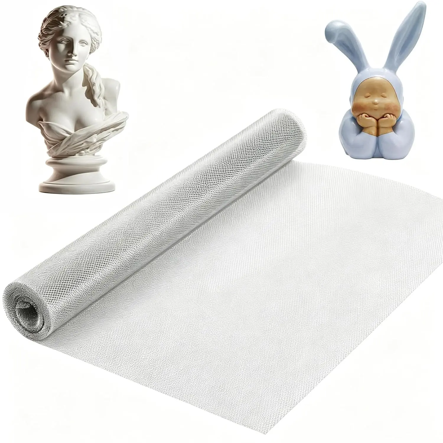 Aluminum Wire Mesh for Arts and Craft, Sculpting Wire Mesh Roll 15.7 Inch by 19.7 Foot Heavy Duty Aluminum Armature Mesh for Clay, Metal Art, Sculpture Projects & DIY Crafts