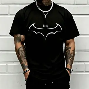Minimalist Bat Graphic T-Shirt for Men Women, Gothic Night Creature Tee, Modern Animal Silhouette Shirt, Casual Streetwear Graphic T-Shirt, Unisex Short Sleeve Crew Neck Top, Trendy Everyday Fashion Gift