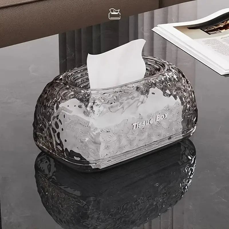 Transparent Tissue Dispenser That Allows You to See The Paper Level, Designed to Automatically Drop Tissues for Convenient Access
