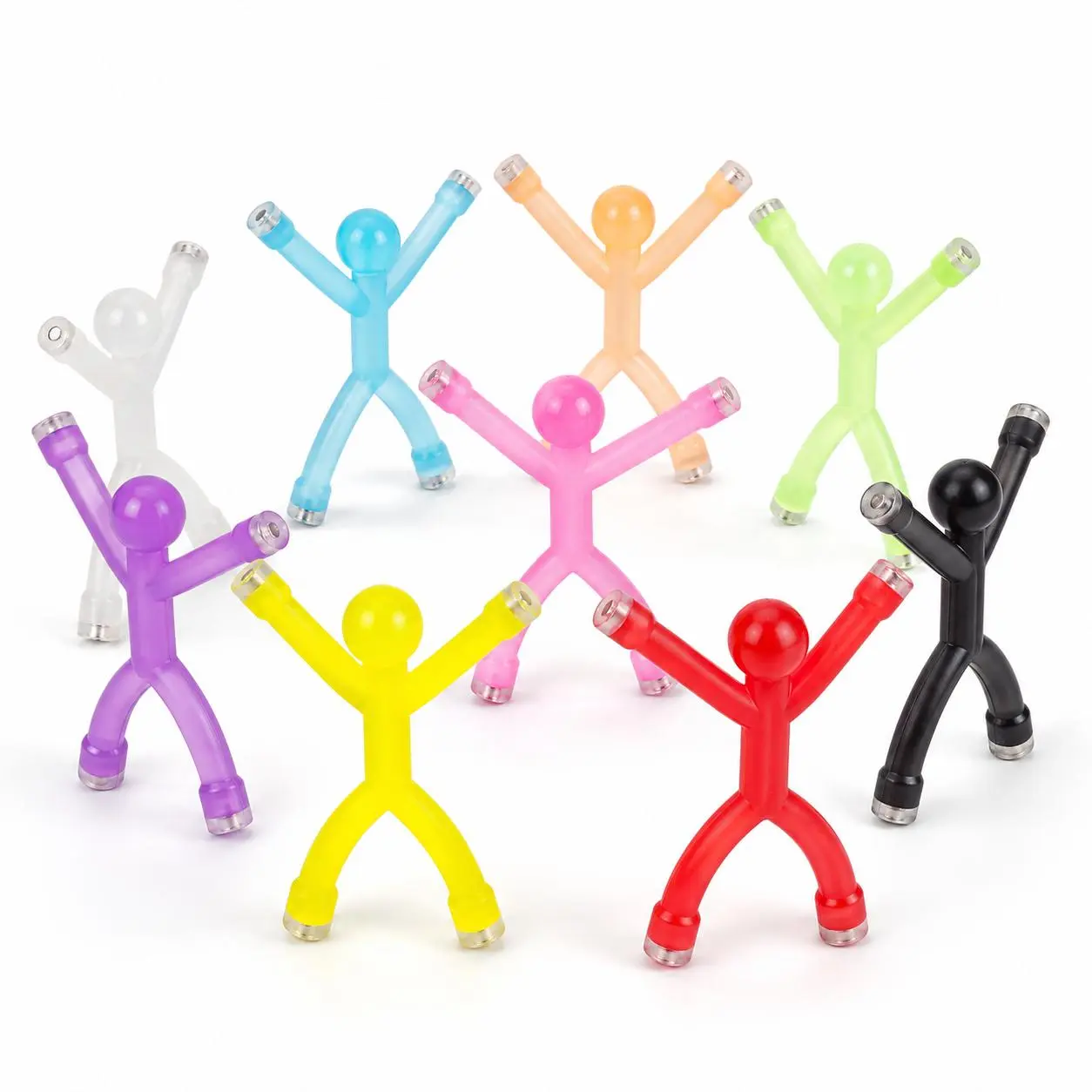 Magnetic Fidget Set, Click-Lock Silicone & ABS Sensory Fidgets for Stress Relief, Desk Use, Travel, Party Favors & Relaxing Gifts