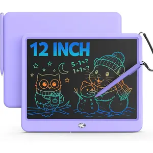12 Inch LCD Writing Tablet for Kids, Electronic Drawing Pad for Ages 3-8, Purple