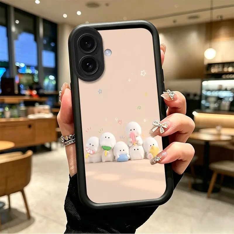 Phone case for iphone 17 16 16PLUS TPU Shockproof Gift Cute Marshmallow-style Buddies Phone Case soft silicone Celestial Eye Layered Phone Case BO-JT-MUPJ
