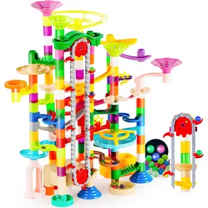 236Pcs Glowing Marble Run with Motorized Elevator- Construction Building Blocks Toys with 30 Glow in The Dark Plastic Marbles, STEM Toy for Boys and Girls, Birthday Gift, Easter Basket Stuffersfidget toys