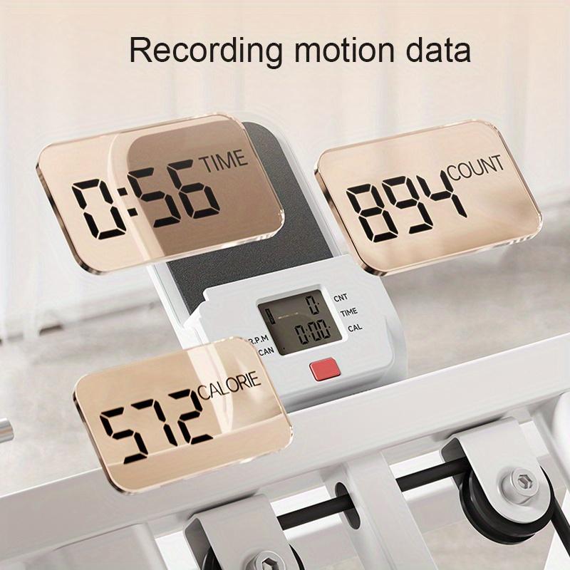 Compact Folding Vertical Climbing Stepper, Full Body Sliding Trainer with Adjustable Stride Range, Handles and Pedals, Easy Installation - White