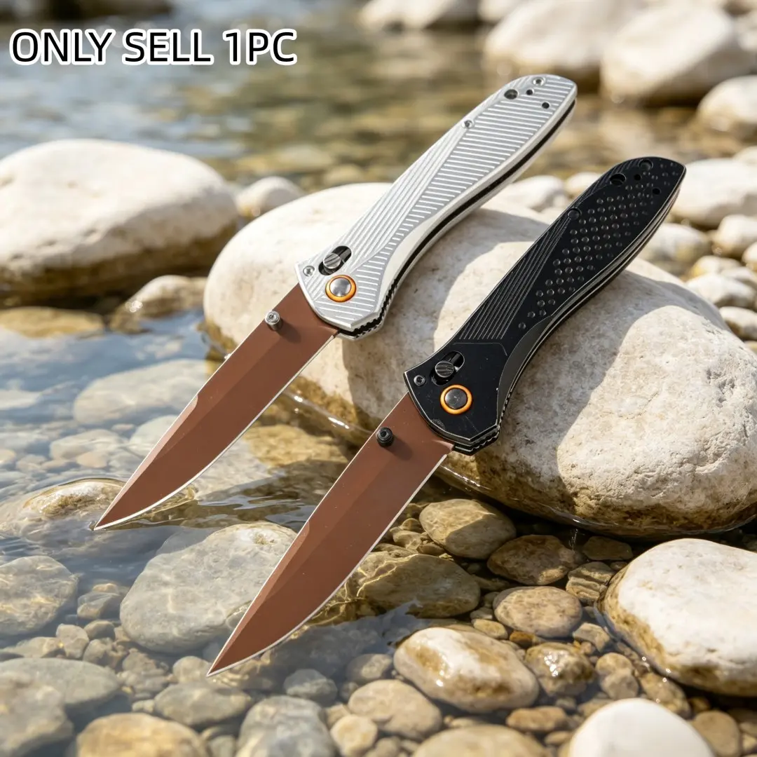 1pc 710 Folding Knife, Aluminum Handle, High Hardness Blade, Multi-Functional Pocket Knife, Edc Tool, Ideal for Camping, Fishing, Hiking, Men's Gift