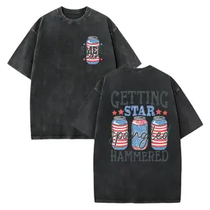 [100% Cotton] Lightweight 180gsm Printed Getting Star Spangled Hammered T-shirt, 4th of July Shirt, Patriotic Tee, USA Drinking Sweatshirt, Independence Day Tee, Fourth of July Tee