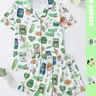 【Black Friday】2-Piece Vegetable Print Women's Pajama Set, Button-Up Short Sleeve Top and Comfortable Shorts, Elegant Sleepwear, All-Season Loungewear, Comfy Pajama Sets #GLOBAL PICKS