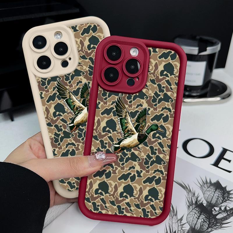 Case for iPhone 17 Pro Max 16 Plus 15 14 13 12 11 Air E Camo Wildlife Anti-Scratch Shockproof Soft Silicone Protective Cover