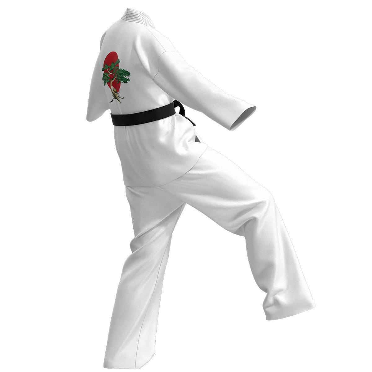 Karate Kids KOF Cobra Kai Cosplay Costume Kid Adult Black White Kimono Uniform Headband Anime Halloween Party Suit Tracksuit