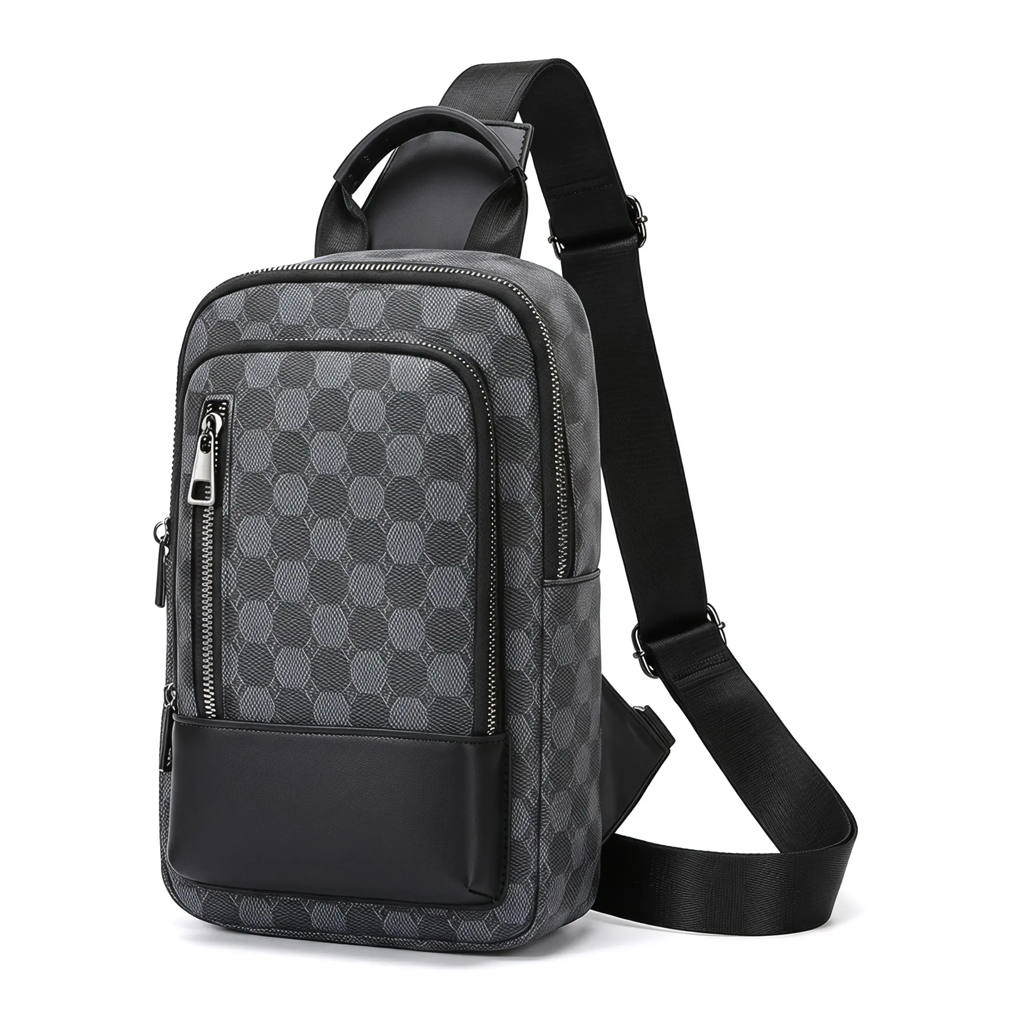 Lightweight Waterproof Chest Bag For Men Casual Travel Crossbody Sling Pack Everyday Essential Pu Shoulder Bag 8 Inch Tablet,back to school,back to school haul