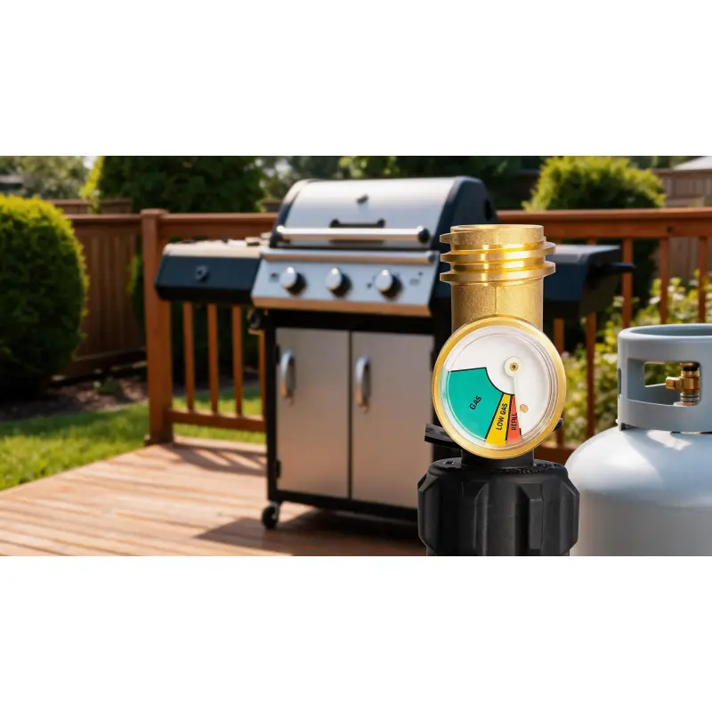 2-Pack Propane Tank Level Indicator with Built-in Leak Detector, Type 1 Universal Connector Fits 5–40 lb Propane Cylinders, Compatible with BBQ Grills, RV Campers and Multiple Propane AppliancesSSure app shop