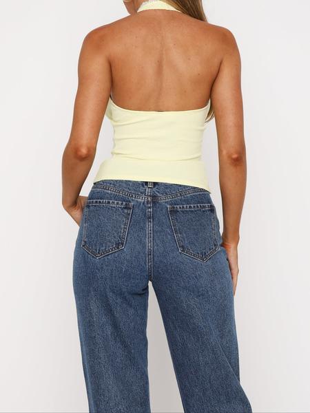 Women's Fashion Solid Color Crinkle Basic Street Style Comfortable Breathable Strapless Vest Top, Casual Summer Wear