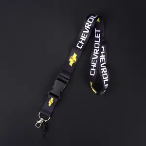 Nylon Car Logo Keychain Neck Straps, Key Lanyard for Chevrolet Models, Durable Accessory for Sail Aveo Cruze Malibu Spark Orlando Captiva Optra Trax Lacetti