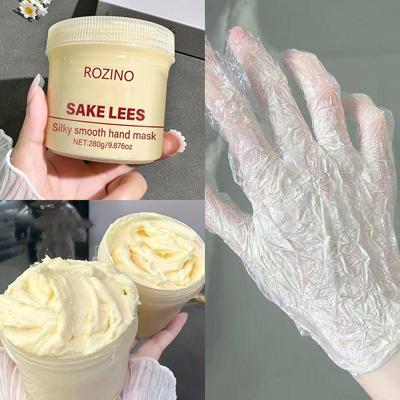 ROZINO Sake Lees Hand Mask 280g Japanese Ancient Wine Formula For