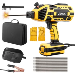VEVOR Portable Handheld Welding Machine, 20-140A Portable ARC Welder with 5-Level Current Adjustment IGBT Inverter, 110V Handheld Stick Welder with Hot Start Function Fit for 1/16"-1/8" Welding Rods