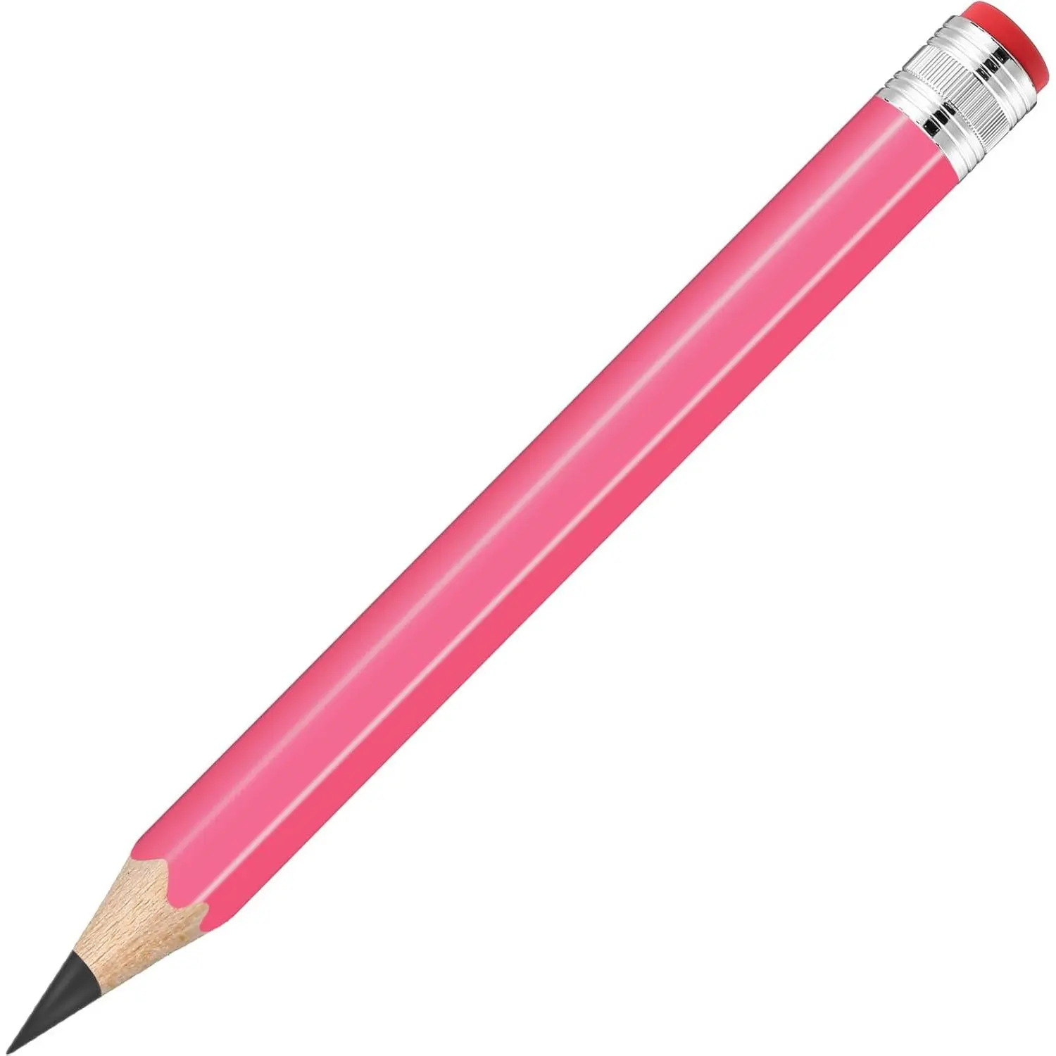 13 inch Wooden Jumbo Pencil with Eraser for Giant Prop Fun Decor School Projects Party Favors Unique Gifts (Pink)