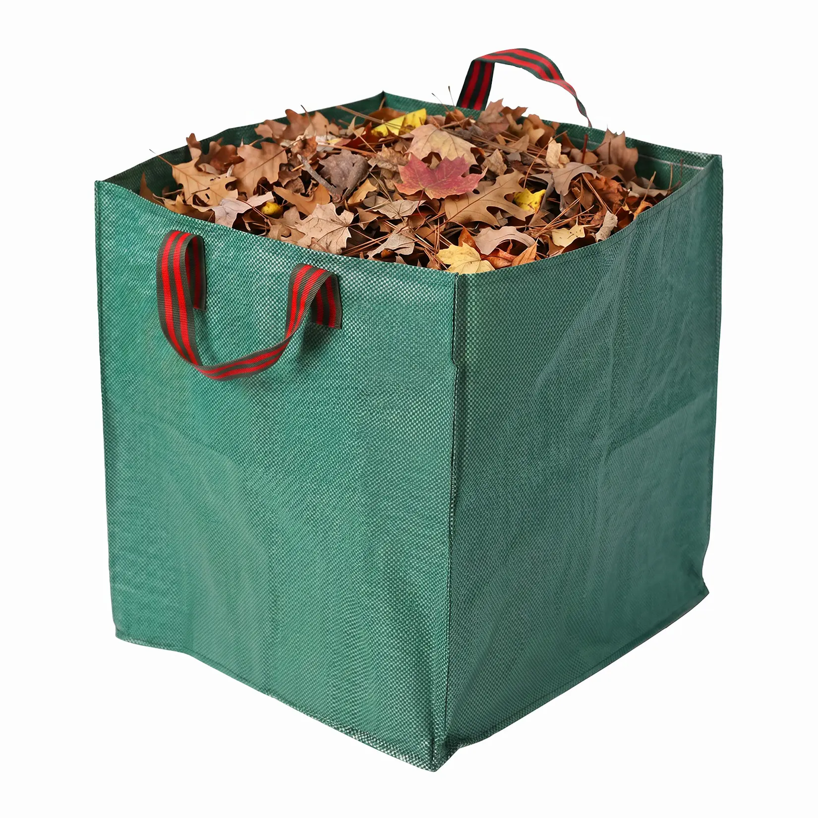 3 Pack 71 Gallon Garden Waste Bags Heavy Duty Waterproof PP Woven Square Reusable Leaf Debris Containers for Yard Lawn Cleanup