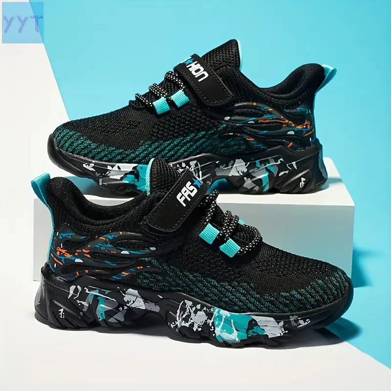 YYT1 Boys' Outdoor Casual Sneakers - Fabric MD, Lightweight Fit, Stylish Look, Outdoor Wear, Comfortable Kids' Footwear, Little/Big Kids