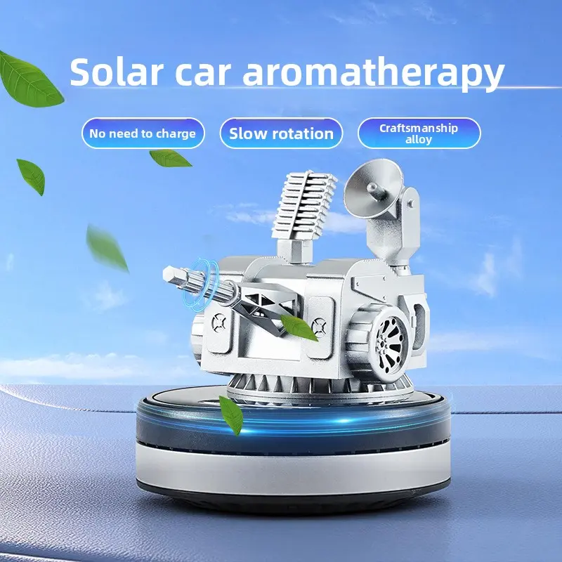 Solar-Powered Cannon-Model Car Fragrance Ornament, Creative Long-Lasting Scent Automotive Interior Accessory