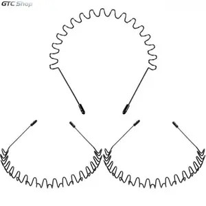 Hairband,1/ 3 Pack Metal Headband for Men Unisex, Wavy Wired Zigzag Spring Sports Fashion Headwear, Non Slip Hair Hoop, Hair Accessories