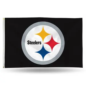 Rico 3x5 ft Flag - NFL - Pittsburgh Steelers (Black Version)