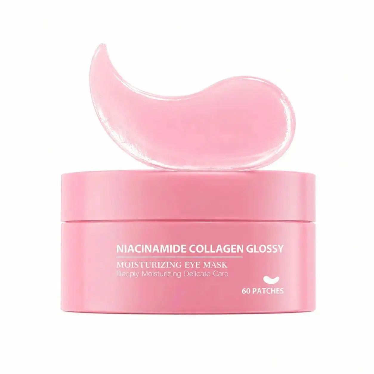 PDRN Pink Caffeine Collagen Eye Patches, Hydrating Eye Patches, Collagen Eye Masks for Night Care, Fuller-Looking Eye Area, Dark Circles Care for Smooth, Youthful-Looking, Korean Skincare, K-Beauty
