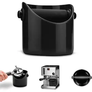 Grindenstèin Sturdy, Compact, Modern Space-Saving Espresso Coffee Grind Knock Box - Black