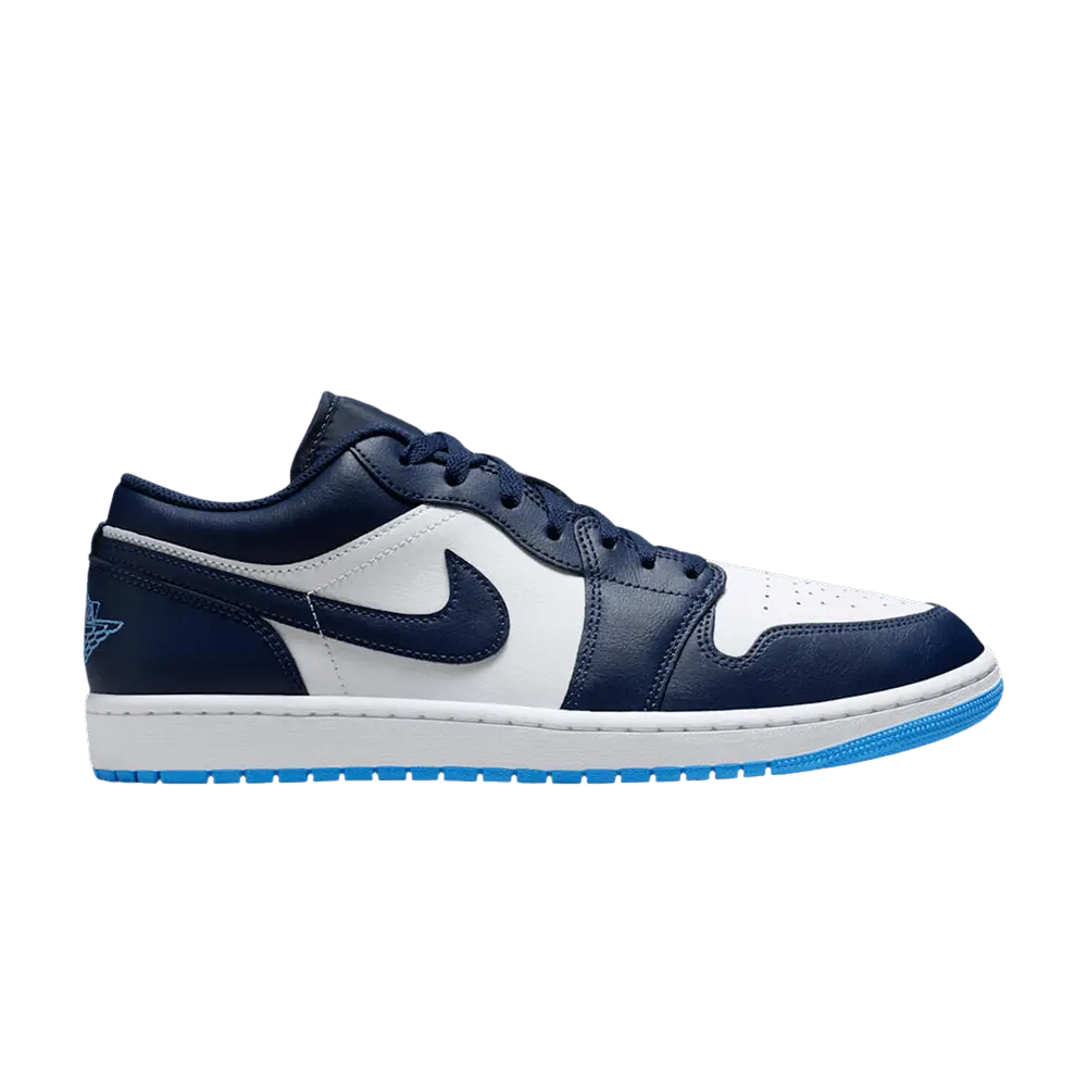 Air Jordan 1 Low 'Midnight Navy University Blue' (Unisex) Midnight Navy/White/University Blue retro basketball shoes 553558 404