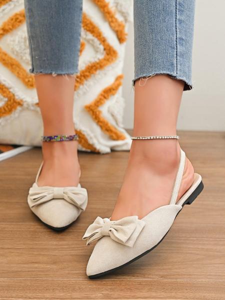 Women's French Style Elegant Pointed Toe Flat Shoes, Stylish Elegant Design for Daily Wear, Perfect for Casual and Semi-Formal Occasions