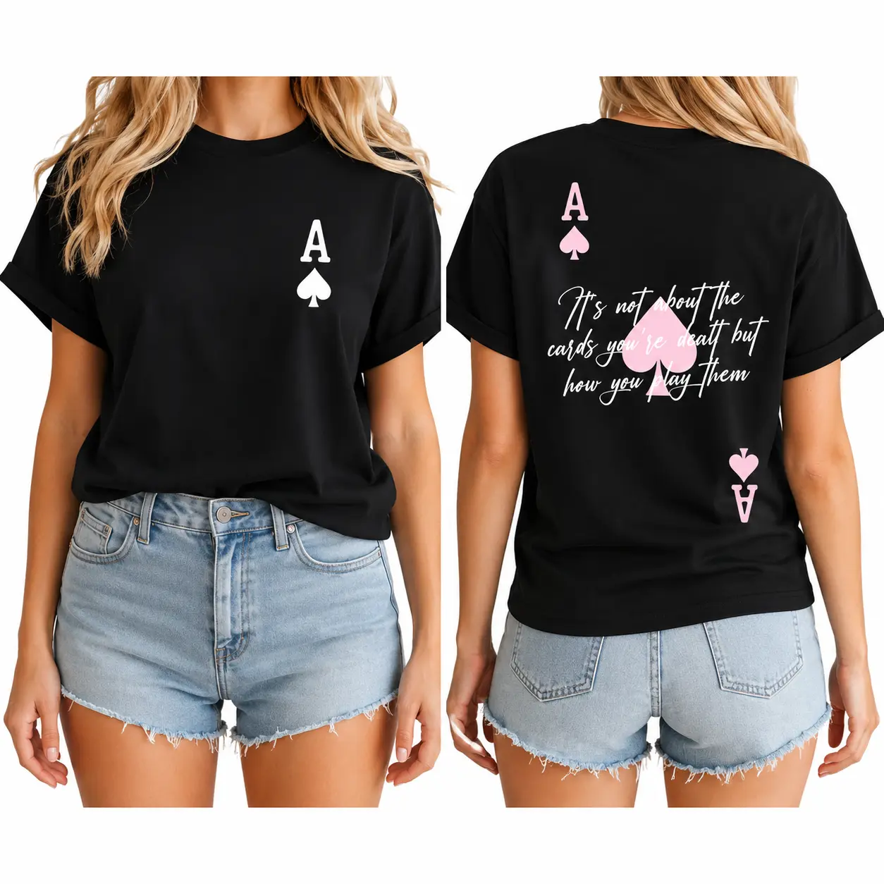 Ace Of Spades Print Shirt, Inspiring Quote Sweatshirt, Inspirational Quotes Hoodie, Positive Shirt, Women's Mental Health Shirt